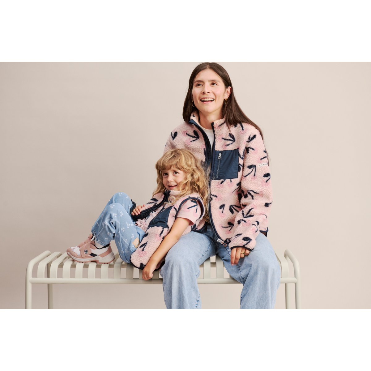 Liewood Nelson Pile Jacket For Adults - Mega Cherry heart / Rosey - JACKET