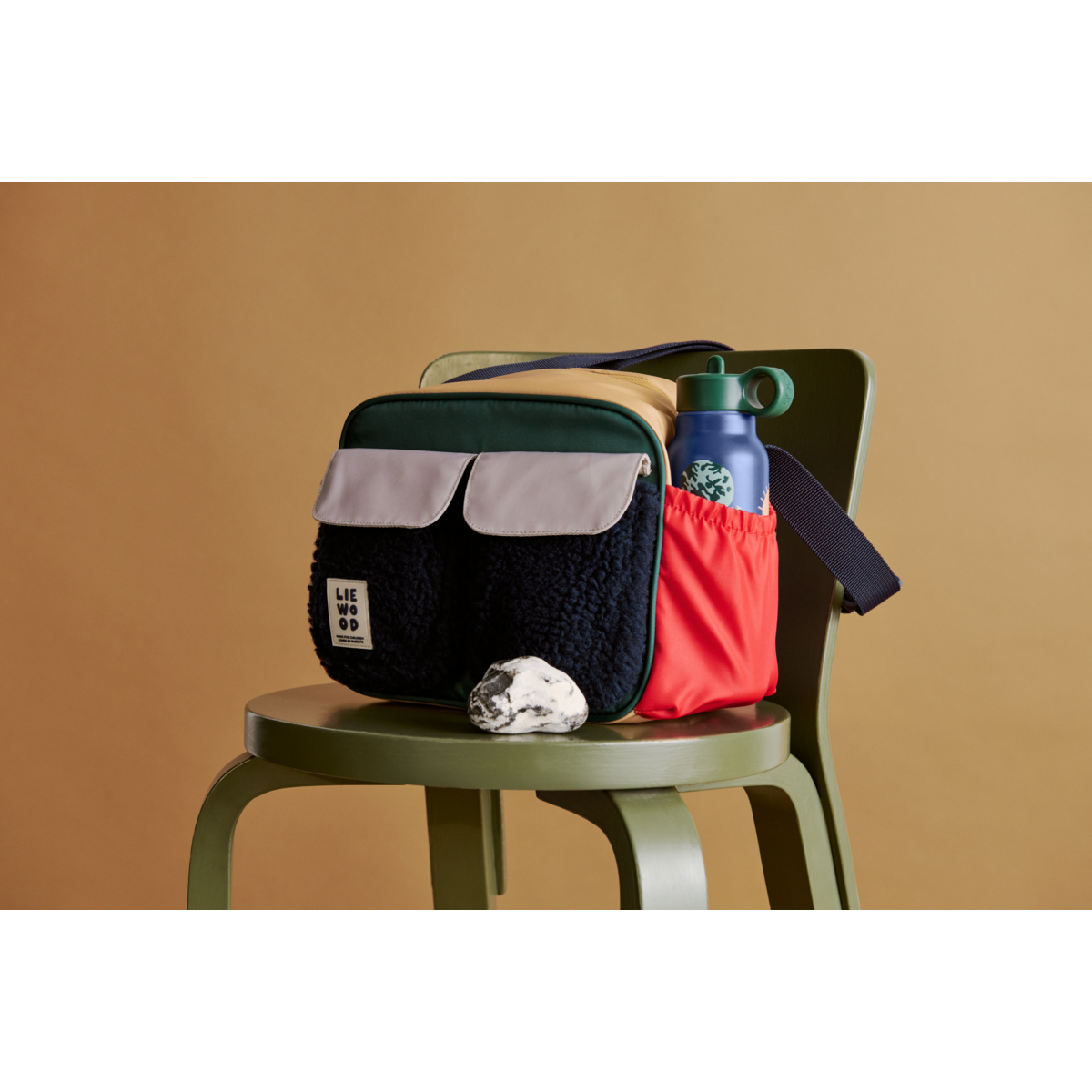 Liewood Elijas Thermal Lunch Bag - Classic navy multi mix - CROSSBODY BAG