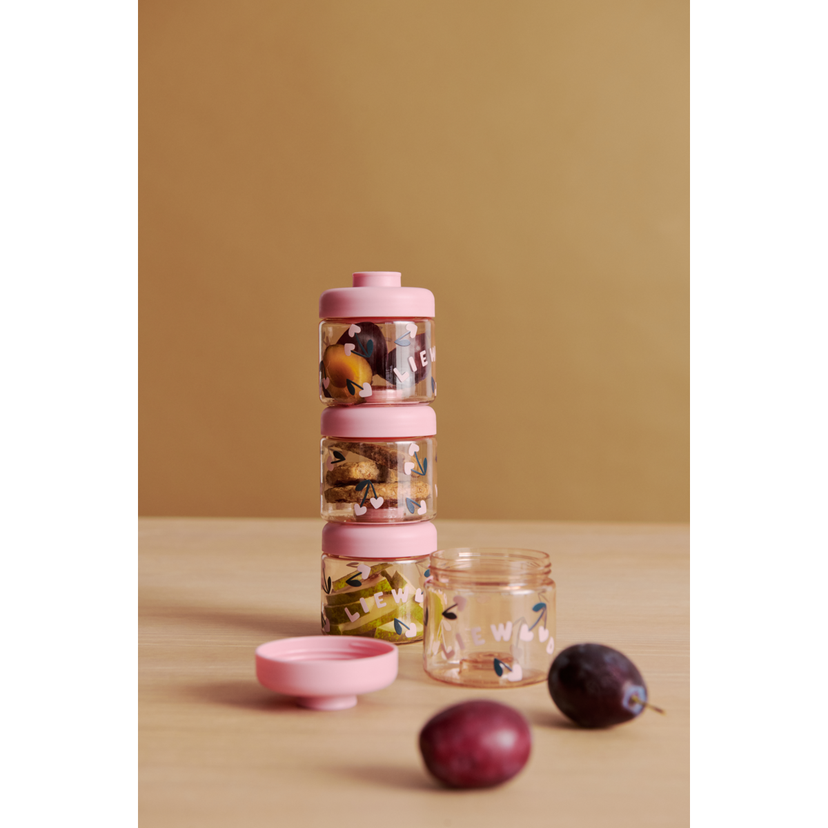 Liewood Dominique Baby Food Boxes - Cherry heart / Rosey - SNACKBOX
