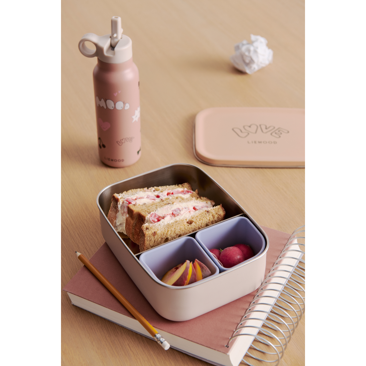 Liewood Nina Stainless Steel Lunchbox - Love / Pale tuscany - LUNCHBOX