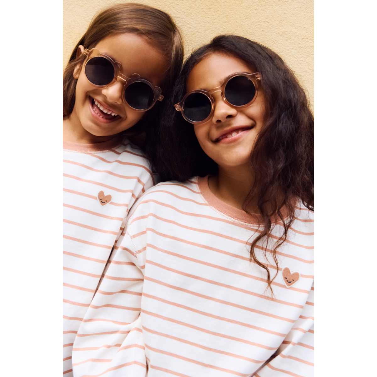 Liewood Tyler Striped Long-sleeve T-shirt - Heart Tuscany rose / Creme de la creme - TSHIRT