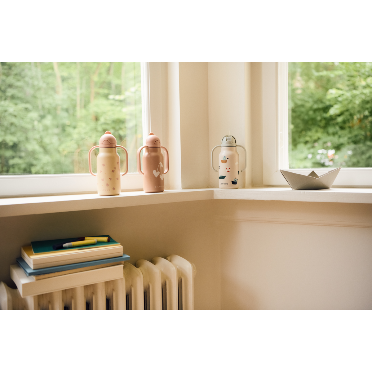 Liewood Kimmie Steel Water Bottle 250 Ml - Sweethearts / Pale tuscany - WATER BOTTLE