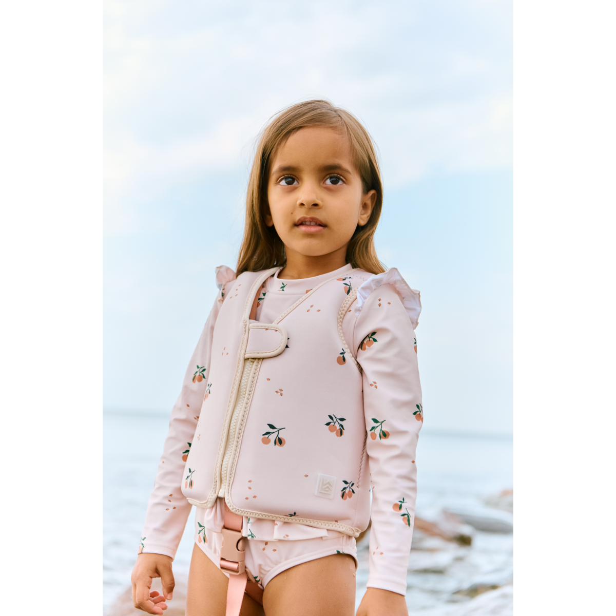 Liewood Sille Printed Swimsuit - Peach / Sea shell - SWIMSUIT