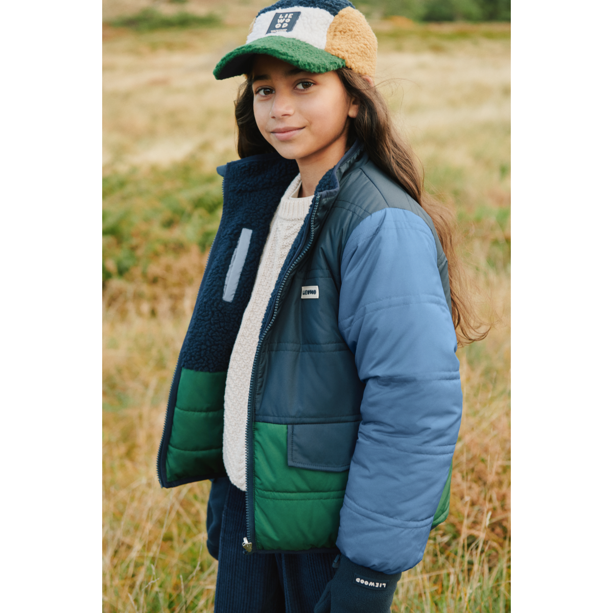 Franka Vendbar jakke - Classic navy multi mix