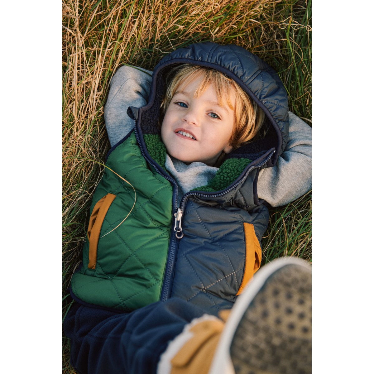 Liewood Diana Reversible Pile Vest - Classic navy mix - VEST
