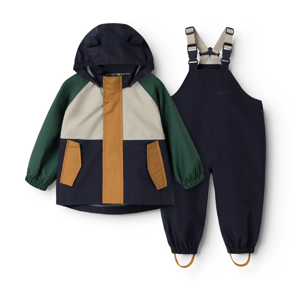 Liewood MANU Toddler Rainwear Set - Garden green multi mix - SET