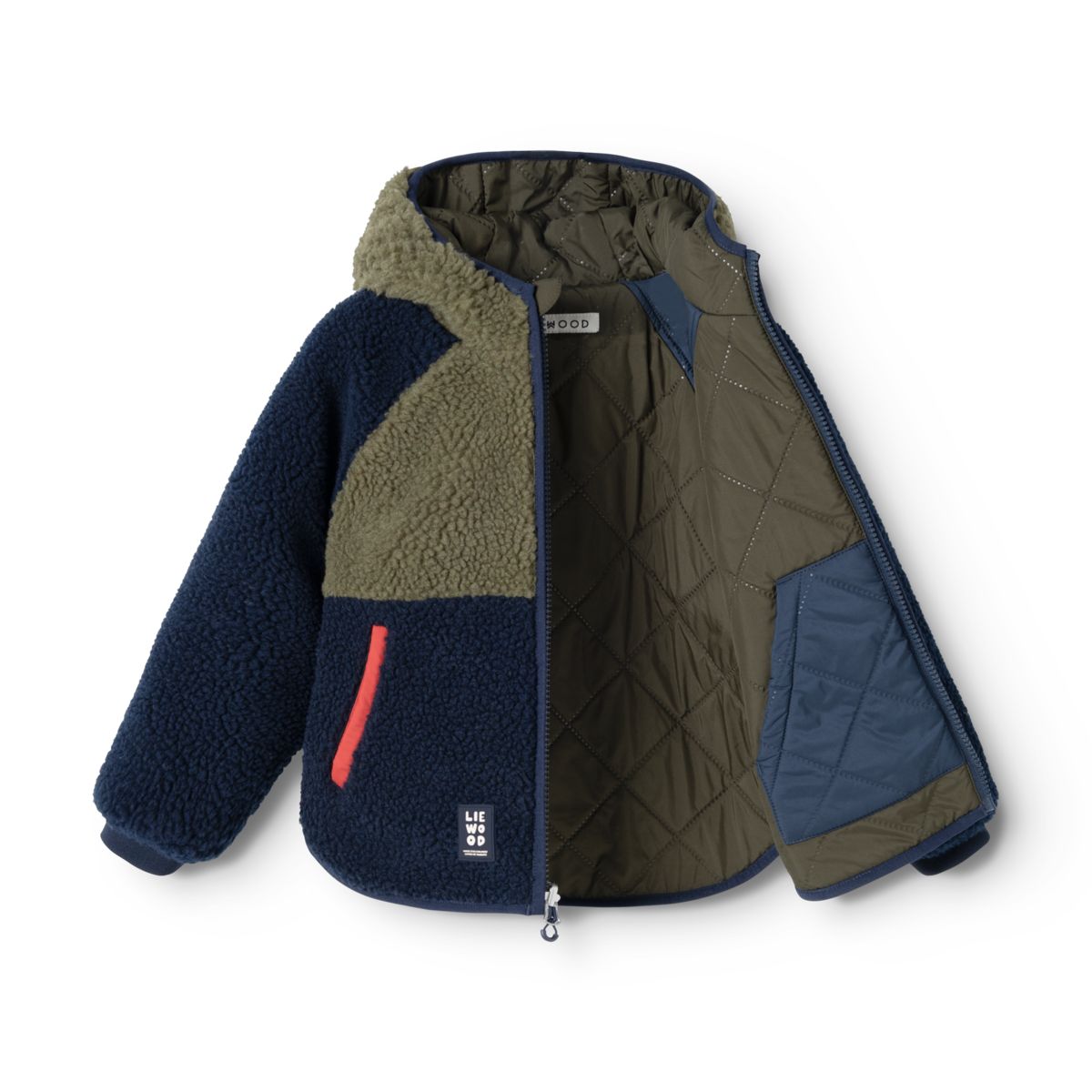 Manteau réversible JACKSON - Army brown / Classic navy