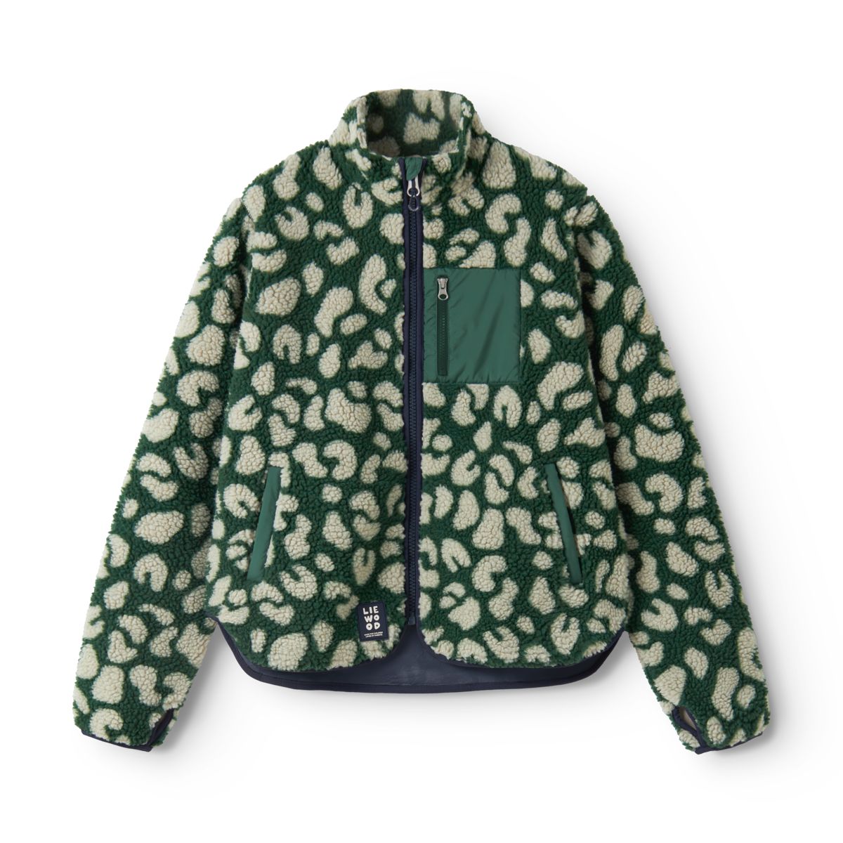 Liewood NELSON Pile Jacket For Adults - Mega leo / Garden green - JACKET