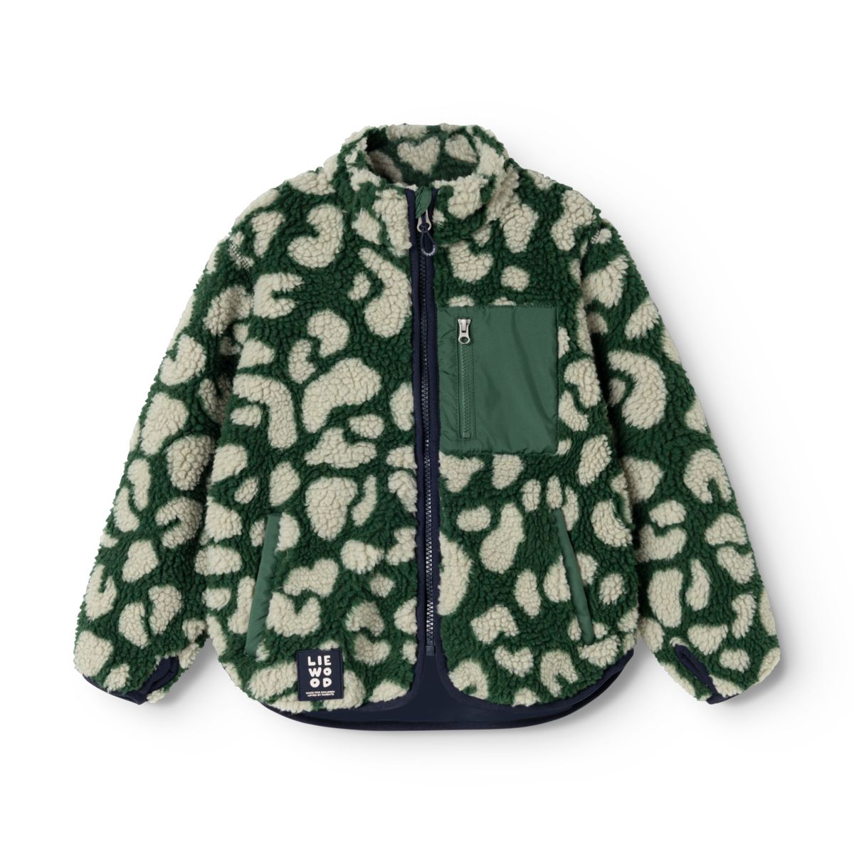 Liewood NOLAN pile jacket - Mega leo / Garden green - JACKET
