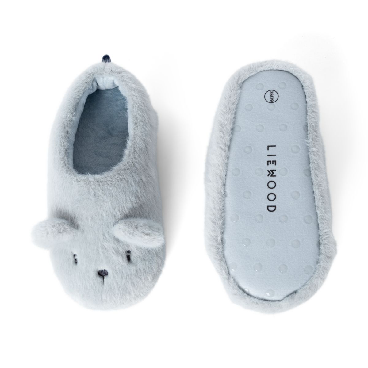 Liewood AVIAJA Bear Slippers - Dove blue - INDOOR SLIPPERS