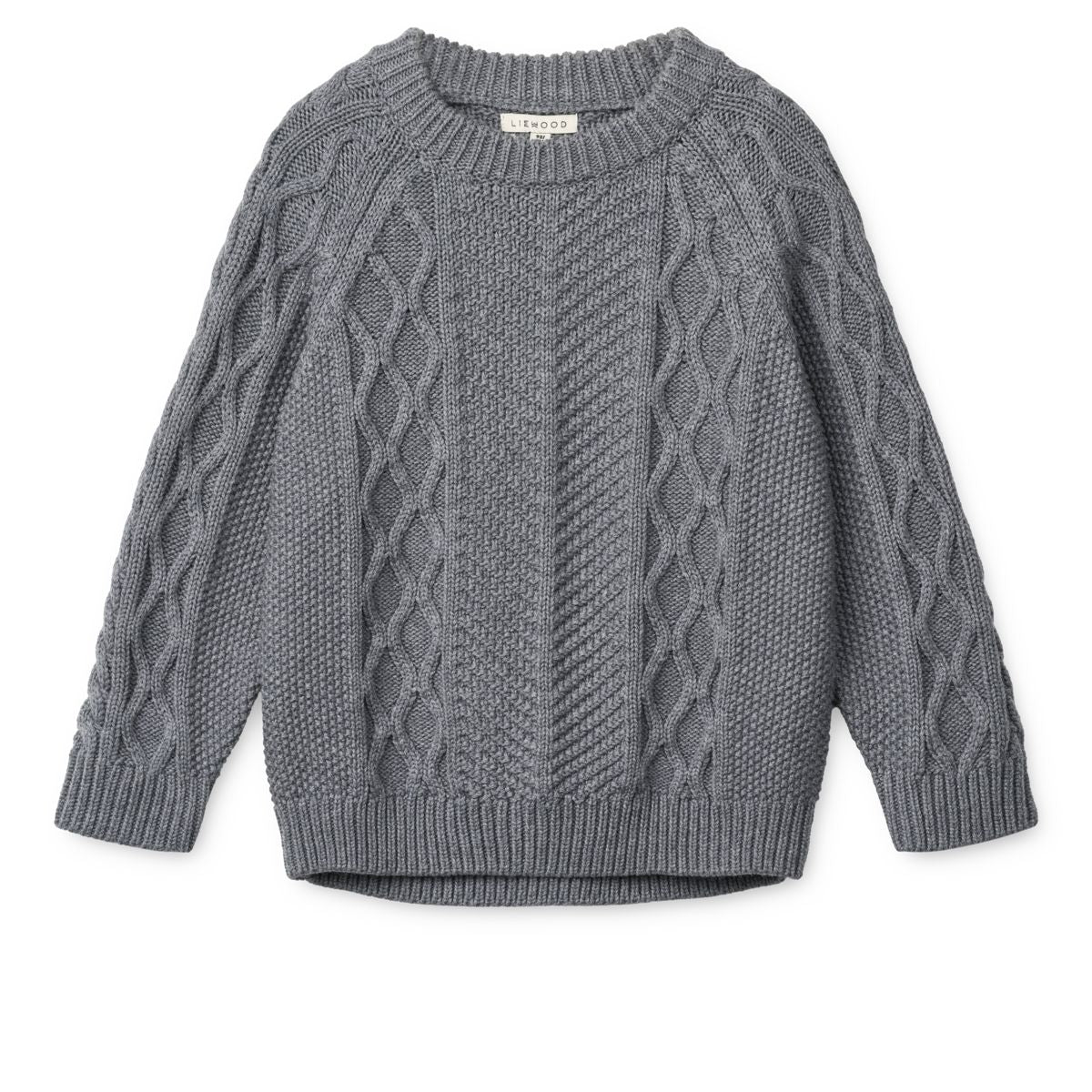 ARI Bomuldsstriktrøje - Grey melange