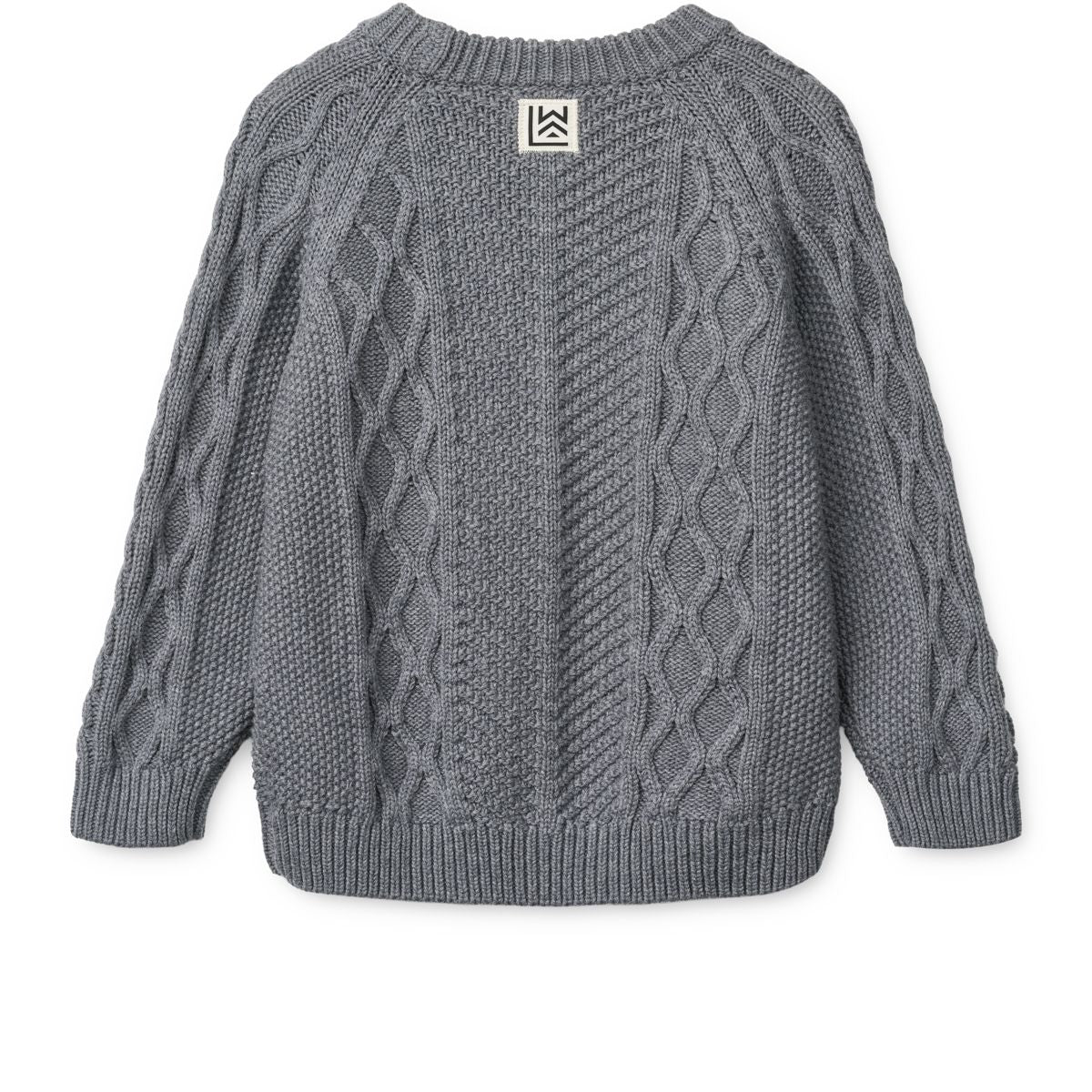 ARI Bomuldsstriktrøje - Grey melange
