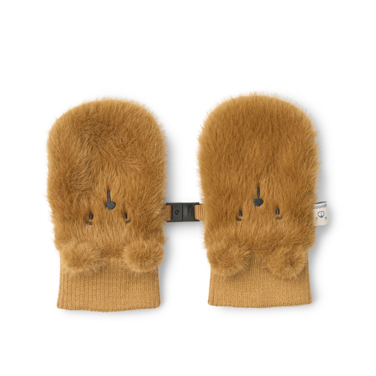 LIZZY Plush Mittens - Golden caramel
