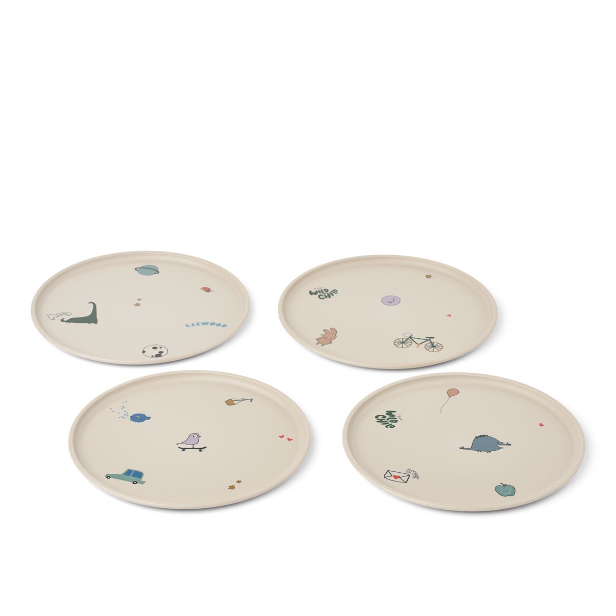 Liewood REMCO Plate 4-Pack - Tamtam / Sandy - PLATE