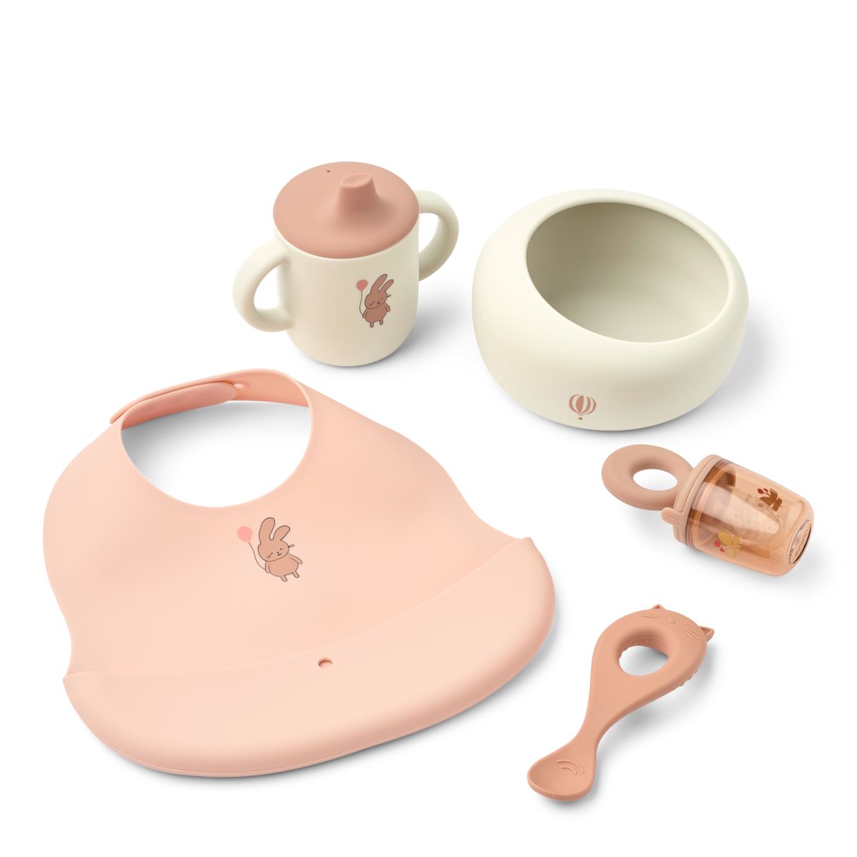 Liewood MILEAH Baby Mealtime Set - Wild child / Rosey - TABLEWARE SET
