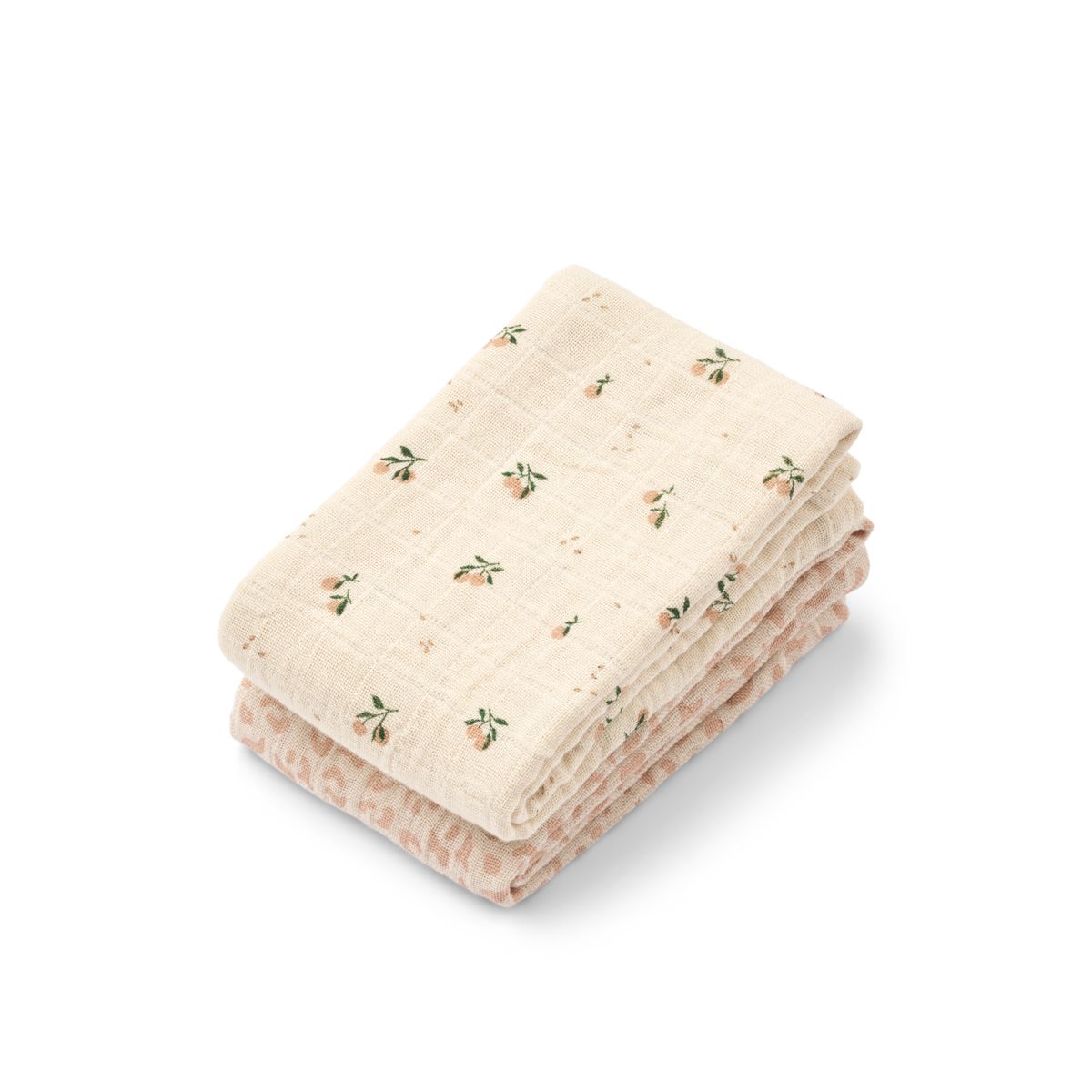 Langes en Mousseline LEWIS, Lot de 2 - Mini leo / Mini peach Mix