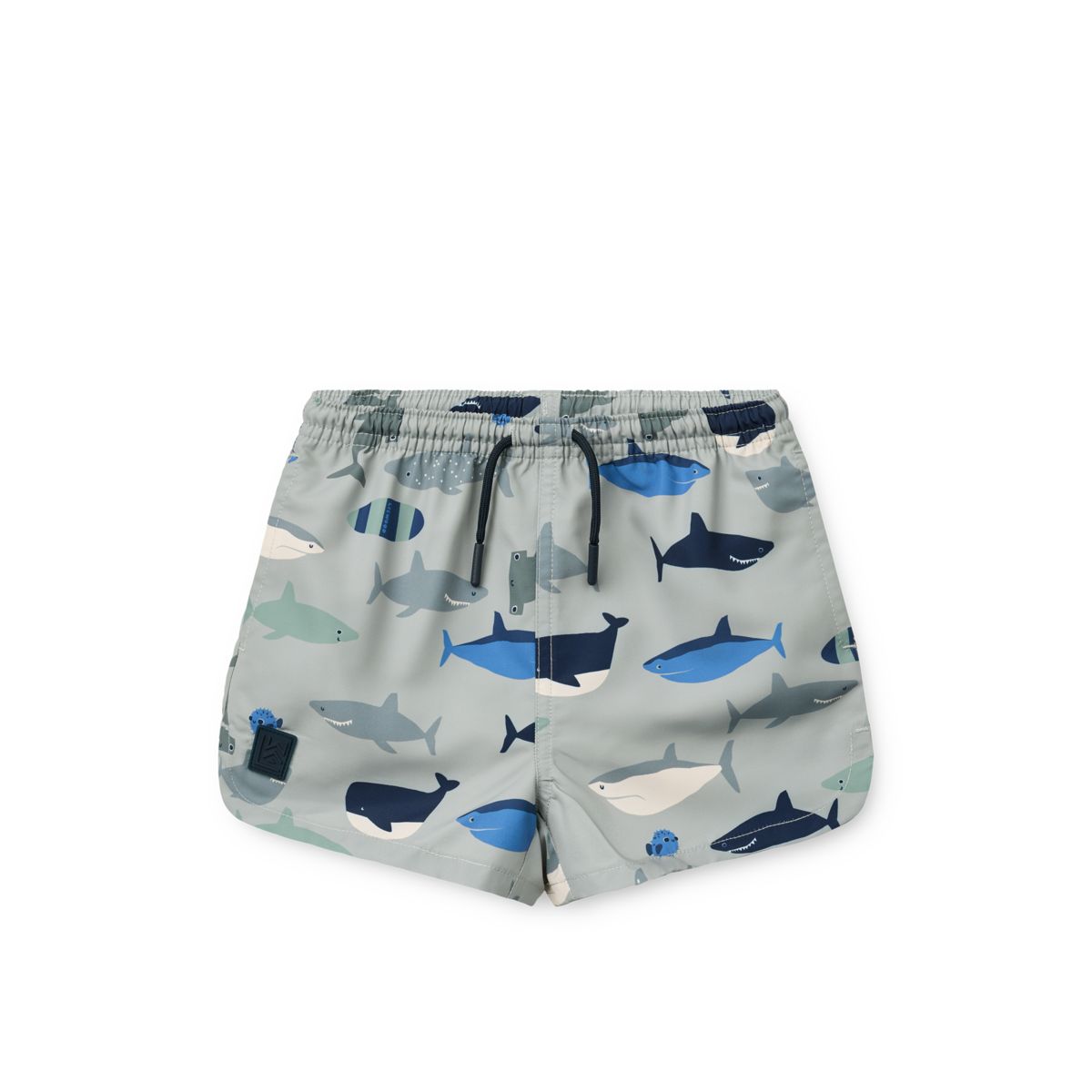 Liewood Aiden Printed Board Shorts - Shark / Dove blue - BOARD SHORTS