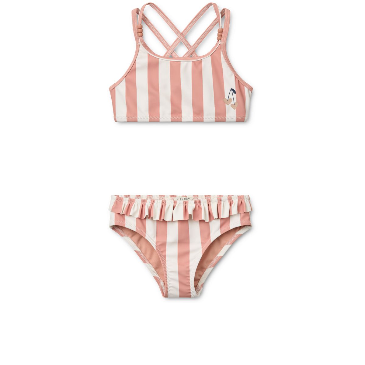 Belle Striped Bikini - Coral blush / creme de la creme stripe