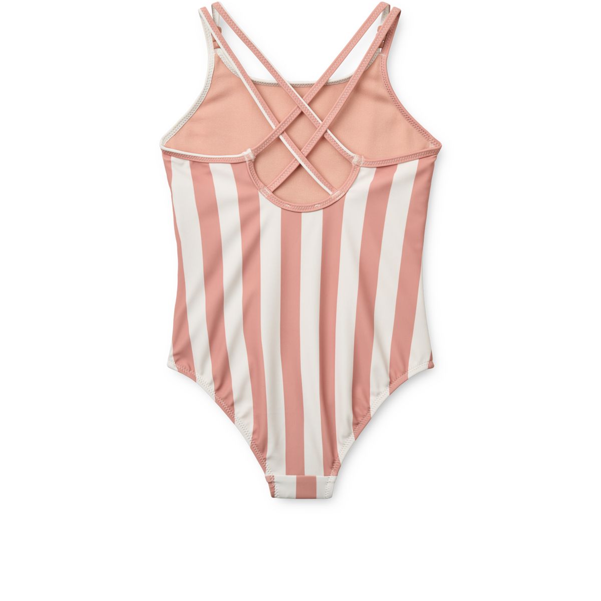 Suna Striped Swimsuit - Coral blush / creme de la creme stripe