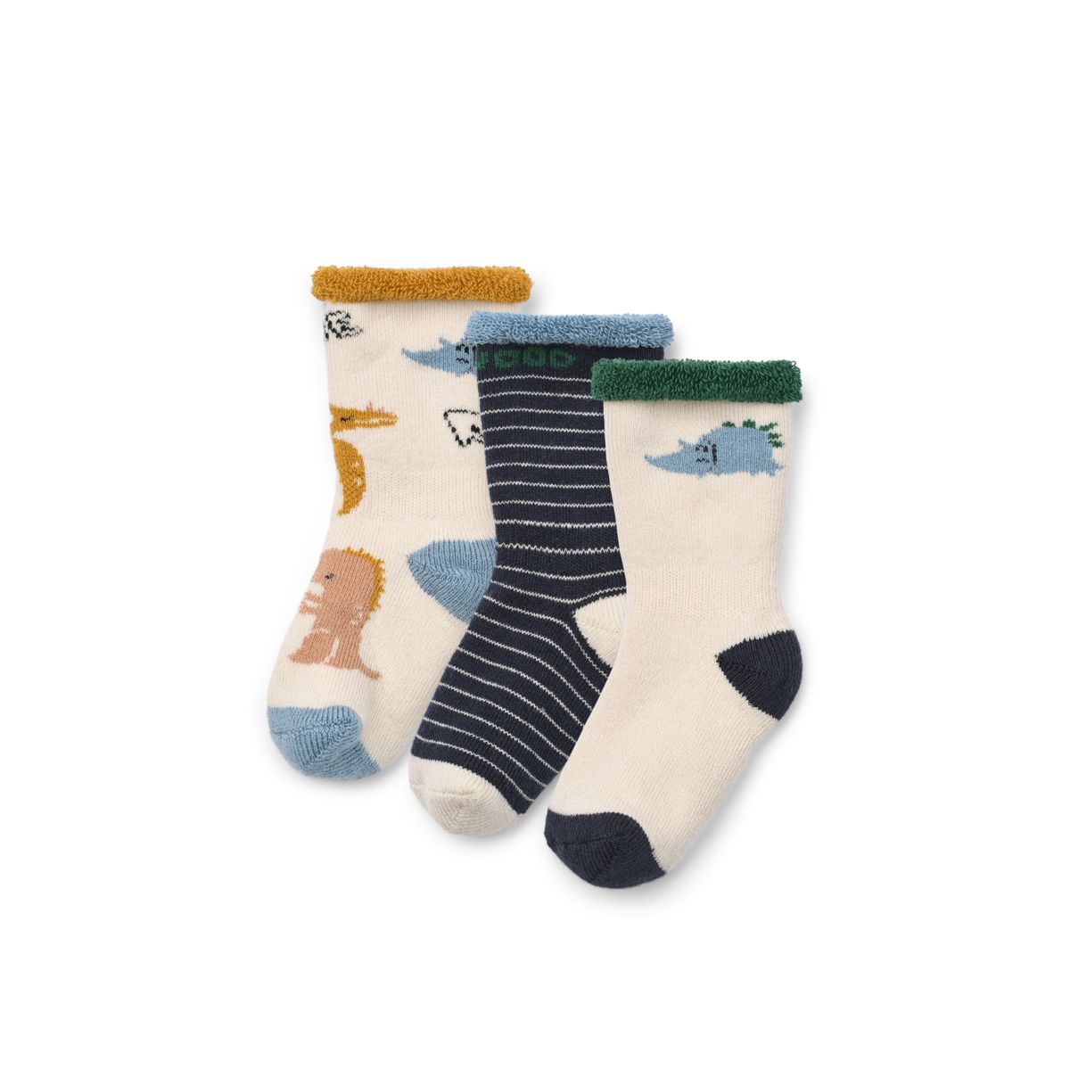 Liewood ELOY Baby Socks 3-Pack - Dino multi mix - SOCKS/STOCKINGS