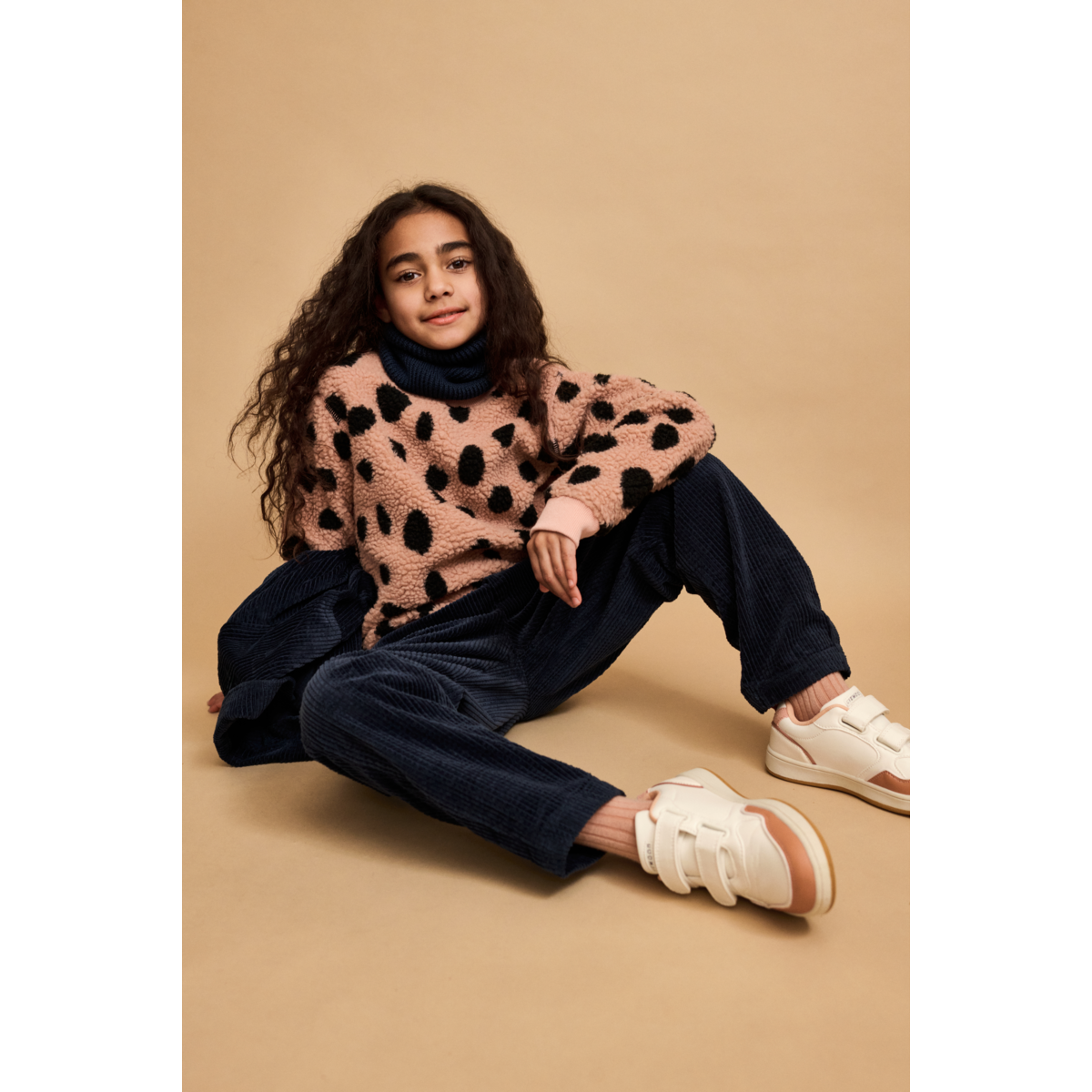 RIDLEY Fleece sweatshirt - Mega leo spot / Pale tuscany