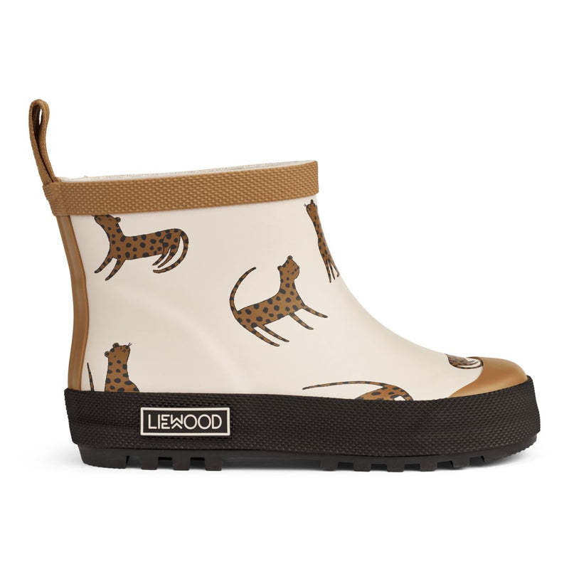 Liewood Tekla short printed rain boot - Leopard / Sandy - RUBBER BOOTS