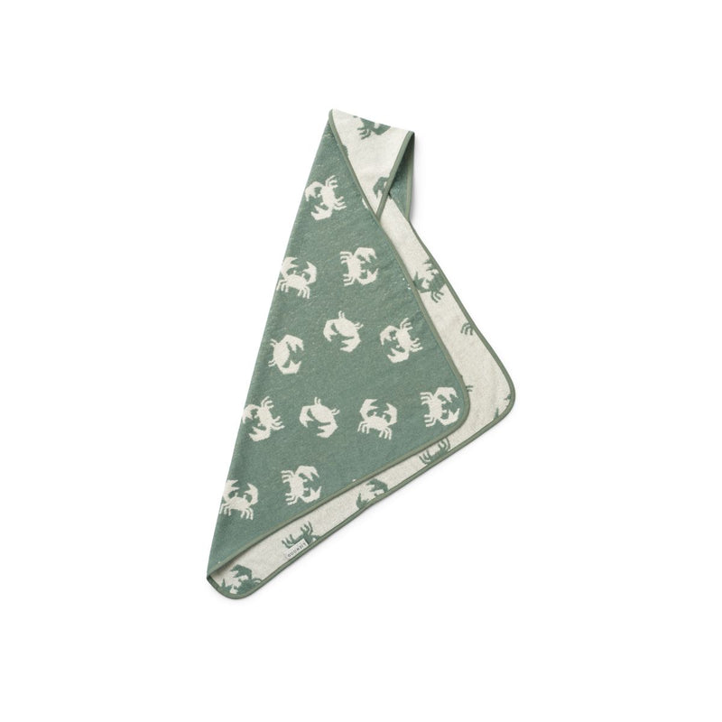 Liewood Alba Hooded Baby Towel - Crab / Sandy - TOWEL / WASHCLOTH