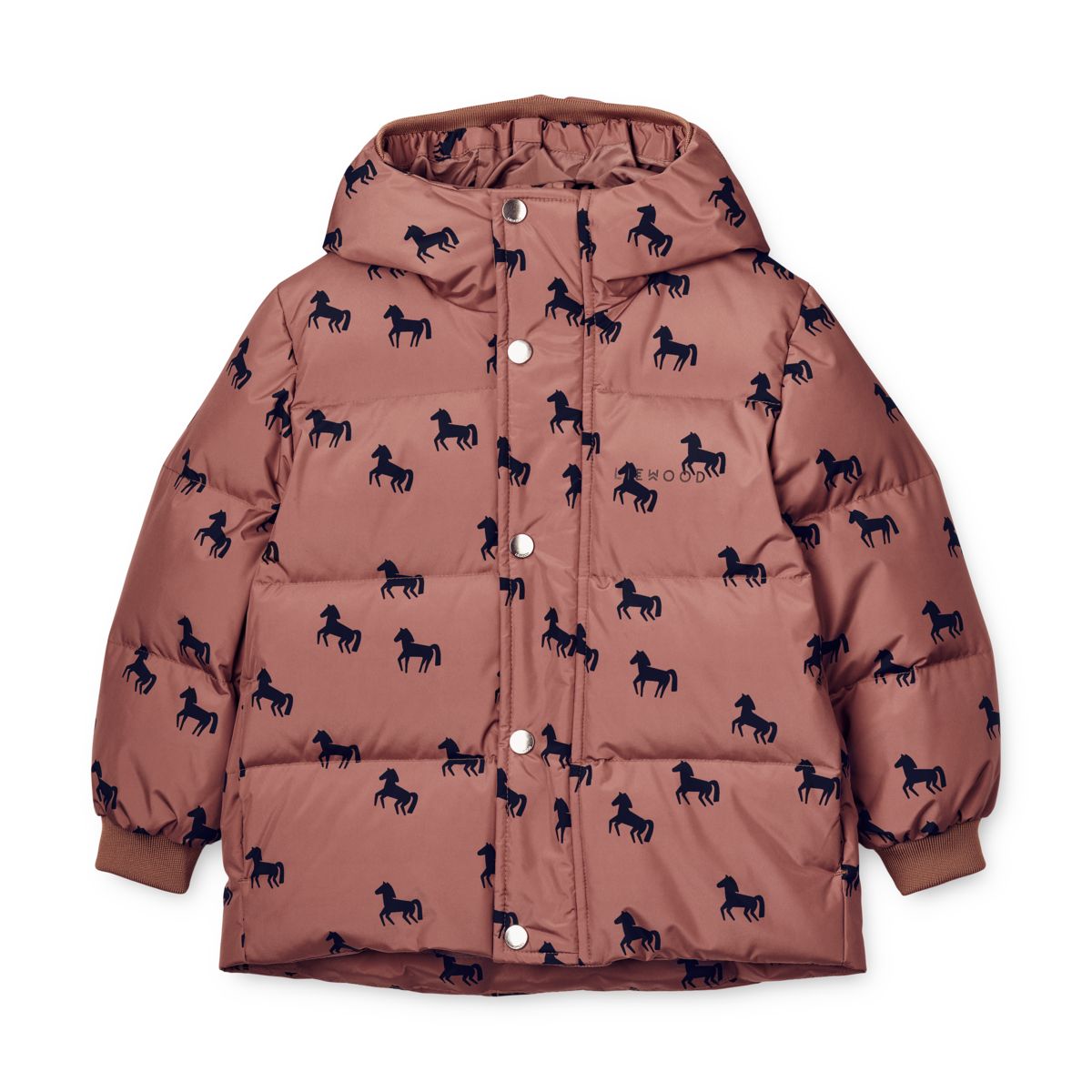Liewood Palle Puffer Down Jacket - Horses / Dark rosetta - JACKET