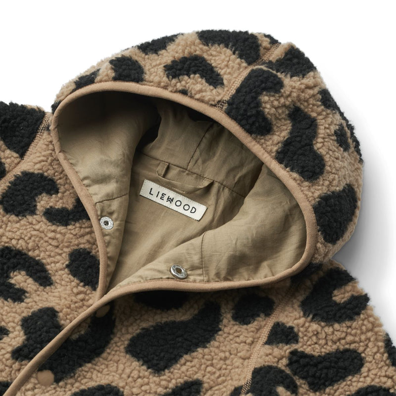 Liewood Fraser Baby Pile Jumpsuit - Mega leo / oat mix - SUIT