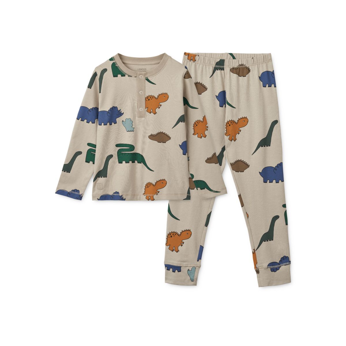 Liewood Wilhelm Printed Pyjamas Set - Dinosaurs / Mist - PYJAMAS SET