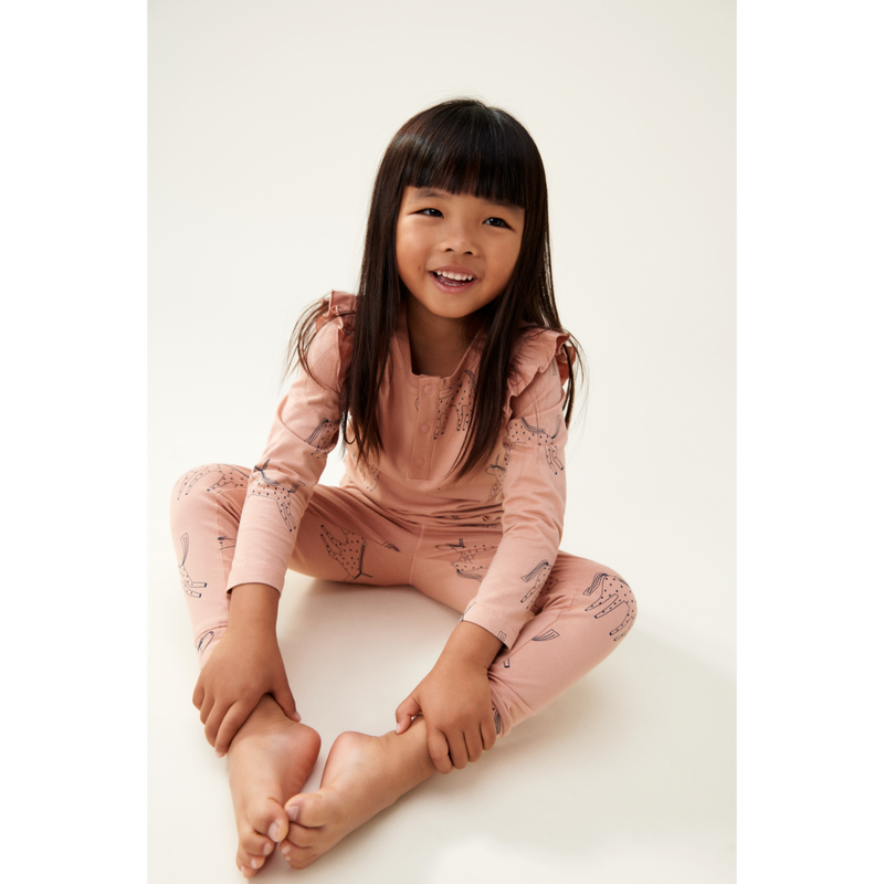 Liewood Wilhelm Printed Frill Pyjamas Set - Unicorn / Pale tuscany - PYJAMAS SET