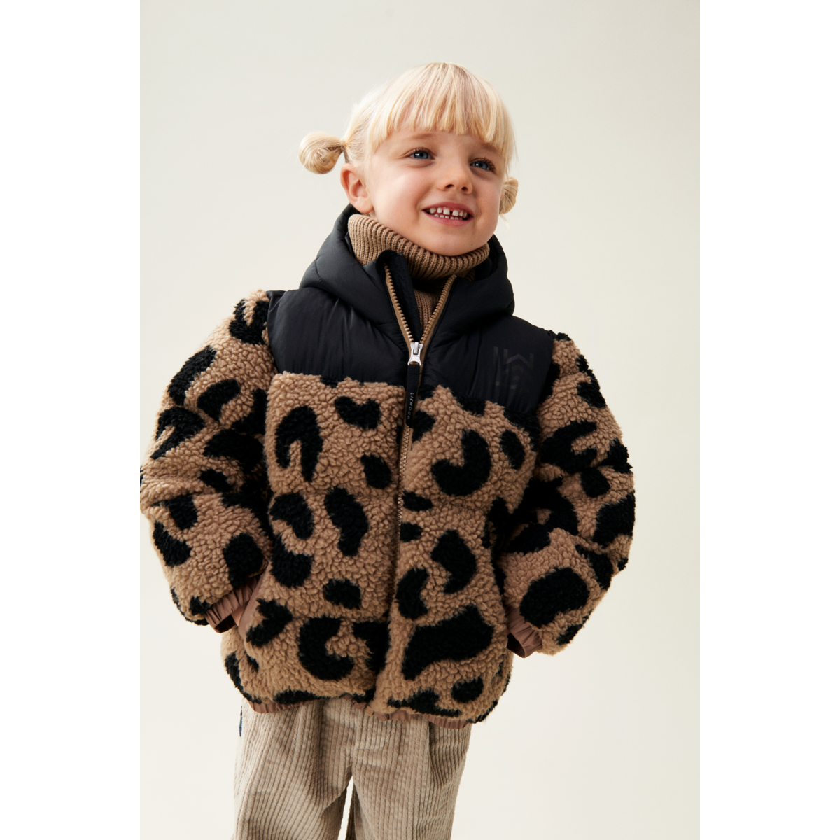 Liewood Niko pile puffer jacket - Mega leo / oat mix - JACKET