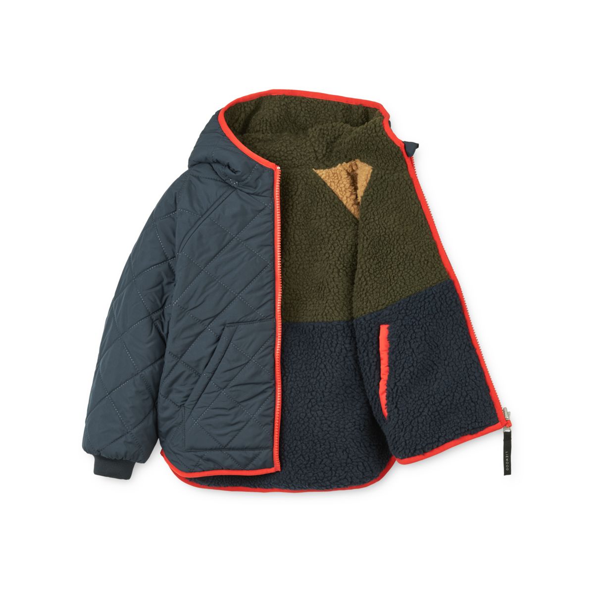 Liewood Jackson Reversible Jacket - Army brown multi mix - JACKET