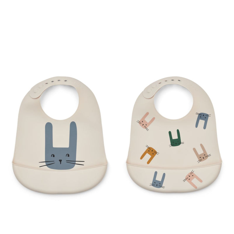 Liewood Tilda Printed Bib 2-Pack - Bunny / Sandy - BIB