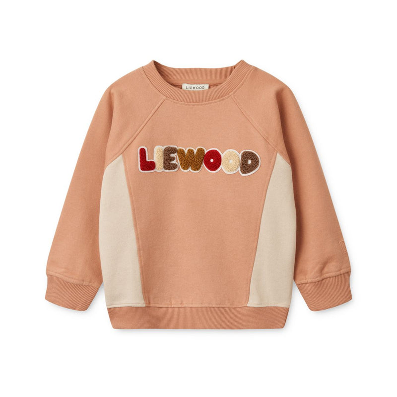 Liewood Aude placement sweatshirt - Pale Tuscany / Sandy mix - SWEATSHIRT