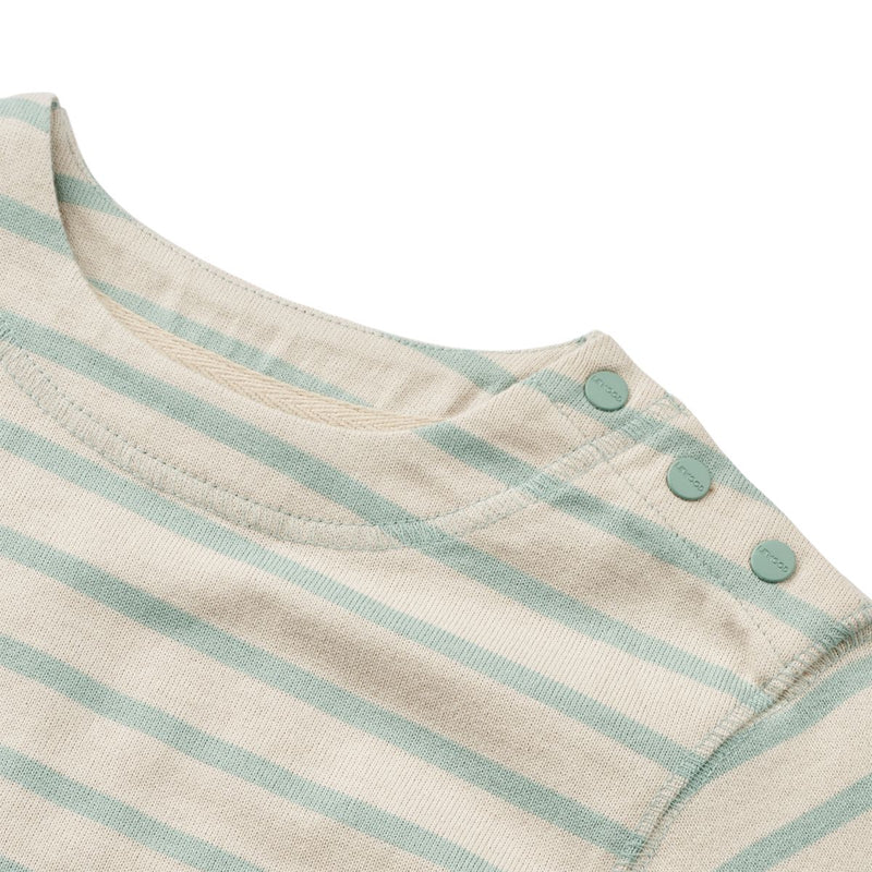 Liewood farah baby stripe t-shirt - Y/D Stripe Ice blue / Sandy - SWEATSHIRT
