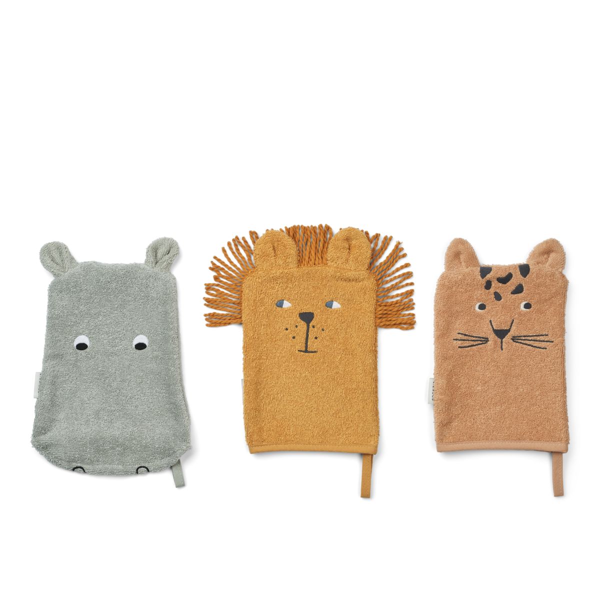 Liewood Sylvester Washcloths 3 Pack - Safari mix - TOWEL / WASHCLOTH