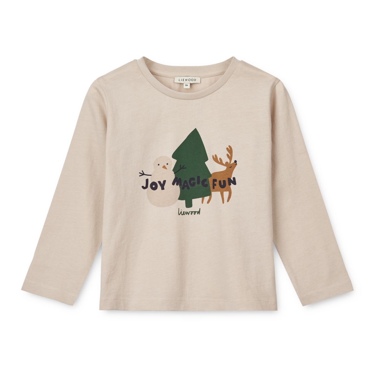 Liewood Apia Placement Longsleeve T-Shirt - Holiday friends / Sandy - TSHIRT