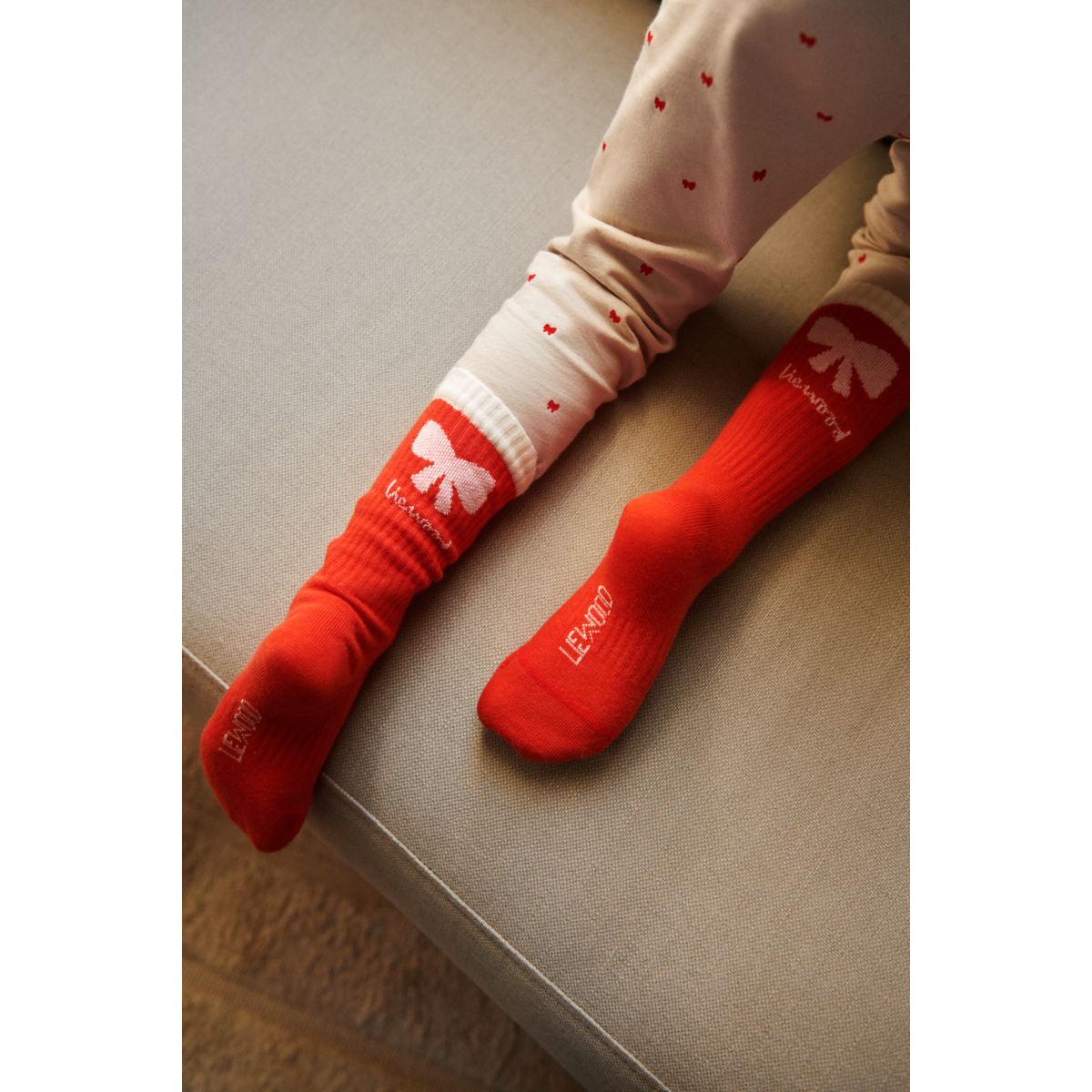 Liewood Marie Printed Leggings - Holiday bow / Sandy - LEGGINGS