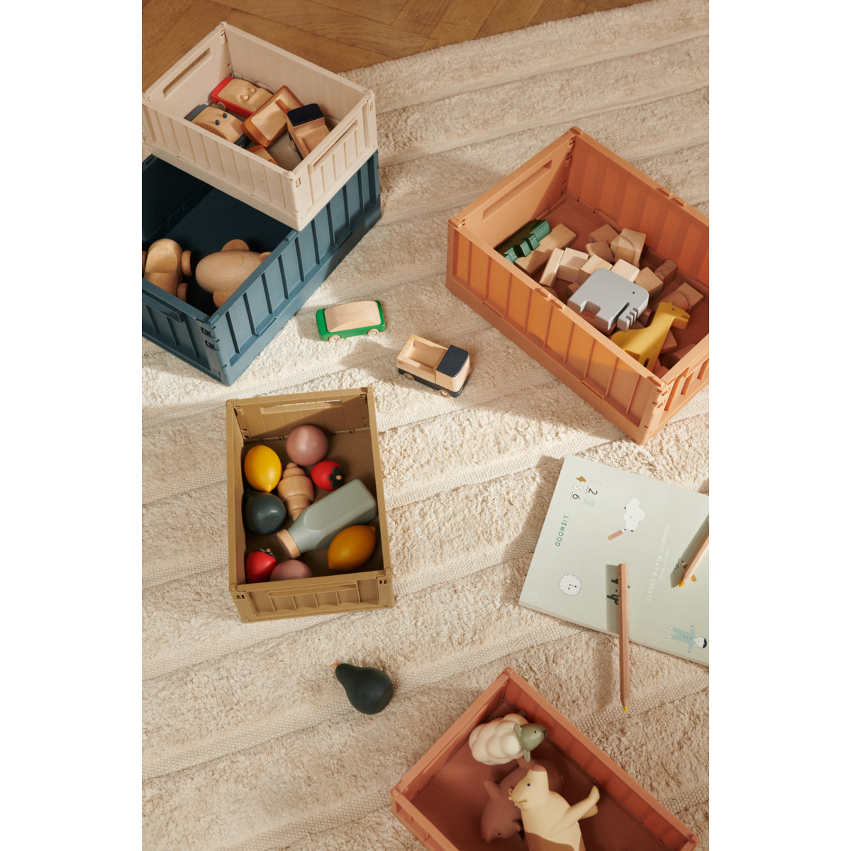 Liewood Weston Large Storage Box - Whale blue - STORAGE BOX