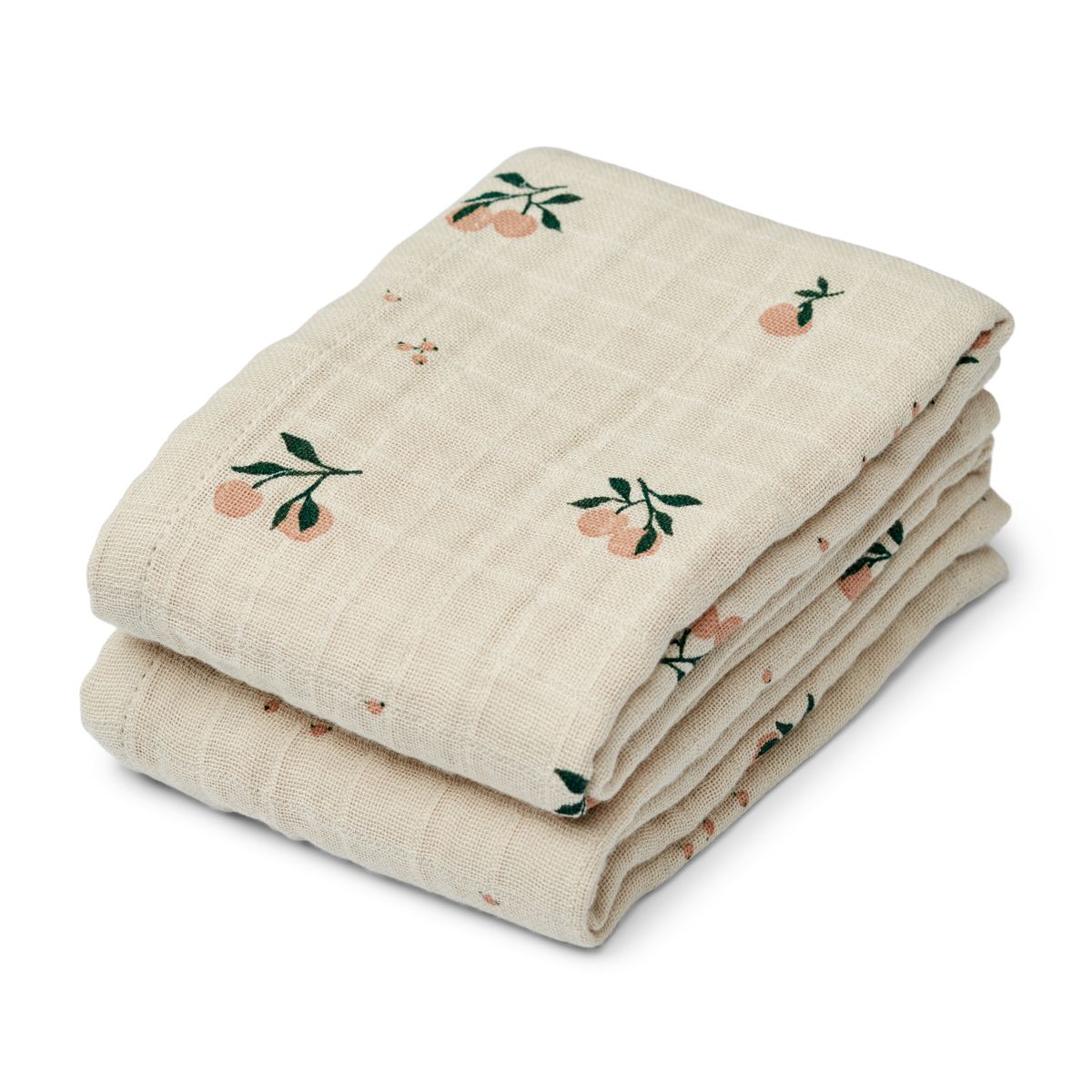 Liewood Lewis Muslin Cloth 2-pack - Peach / Sea shell mix - MUSLIN CLOTH