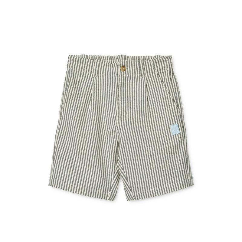 Liewood Barrett Stripe Shorts - Y/D Stripe Whale Blue / Creme de la Creme - SHORTS