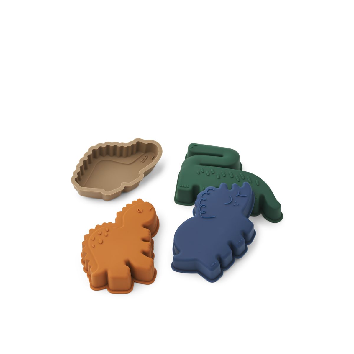 Liewood Gill Dino Sand Moulds 4-pack - Dinosaurs / Mist - SAND TOYS