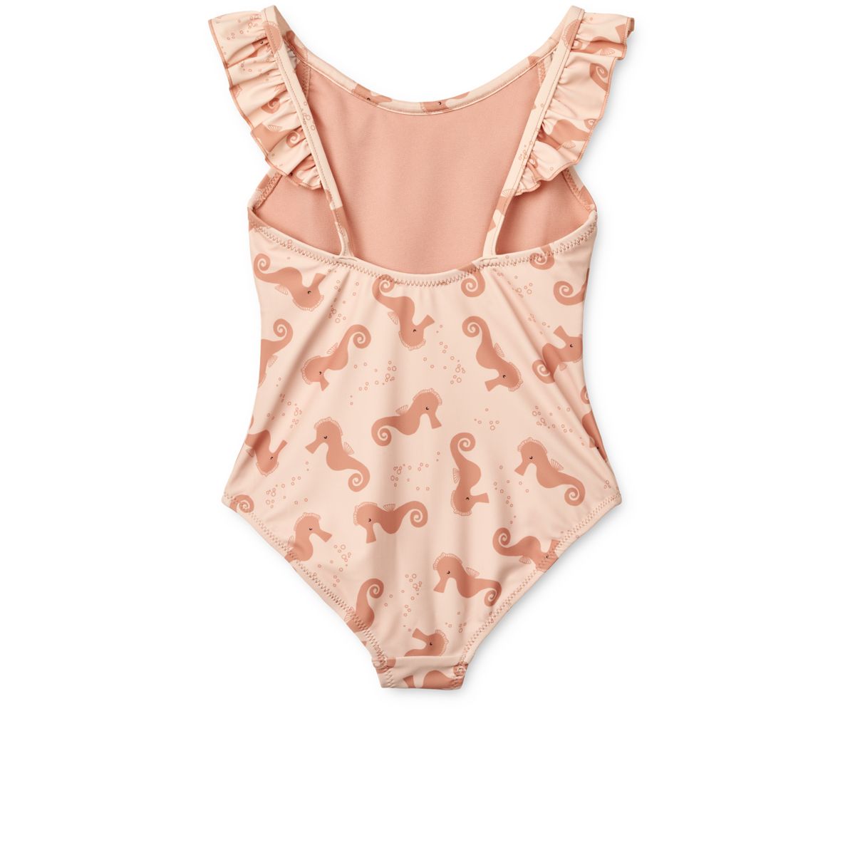 Liewood Kallie printed ruffle swimsuit - Seahorse / Apple blossom - SWIMSUIT