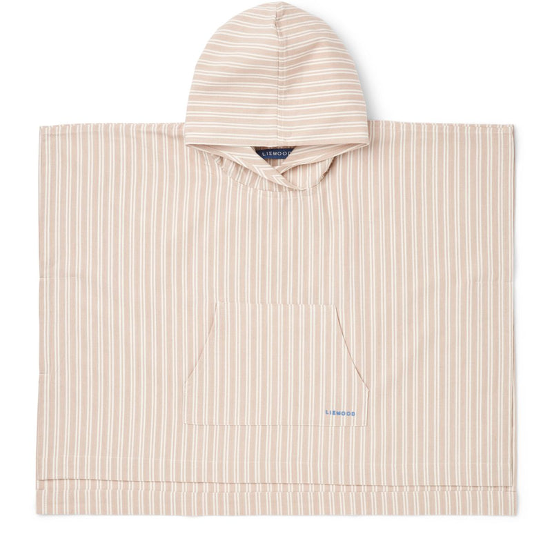 Liewood Kaiden Poncho - Y/D stripe Sorbet rose / Creme de la creme - BATHROBE / PONCHO