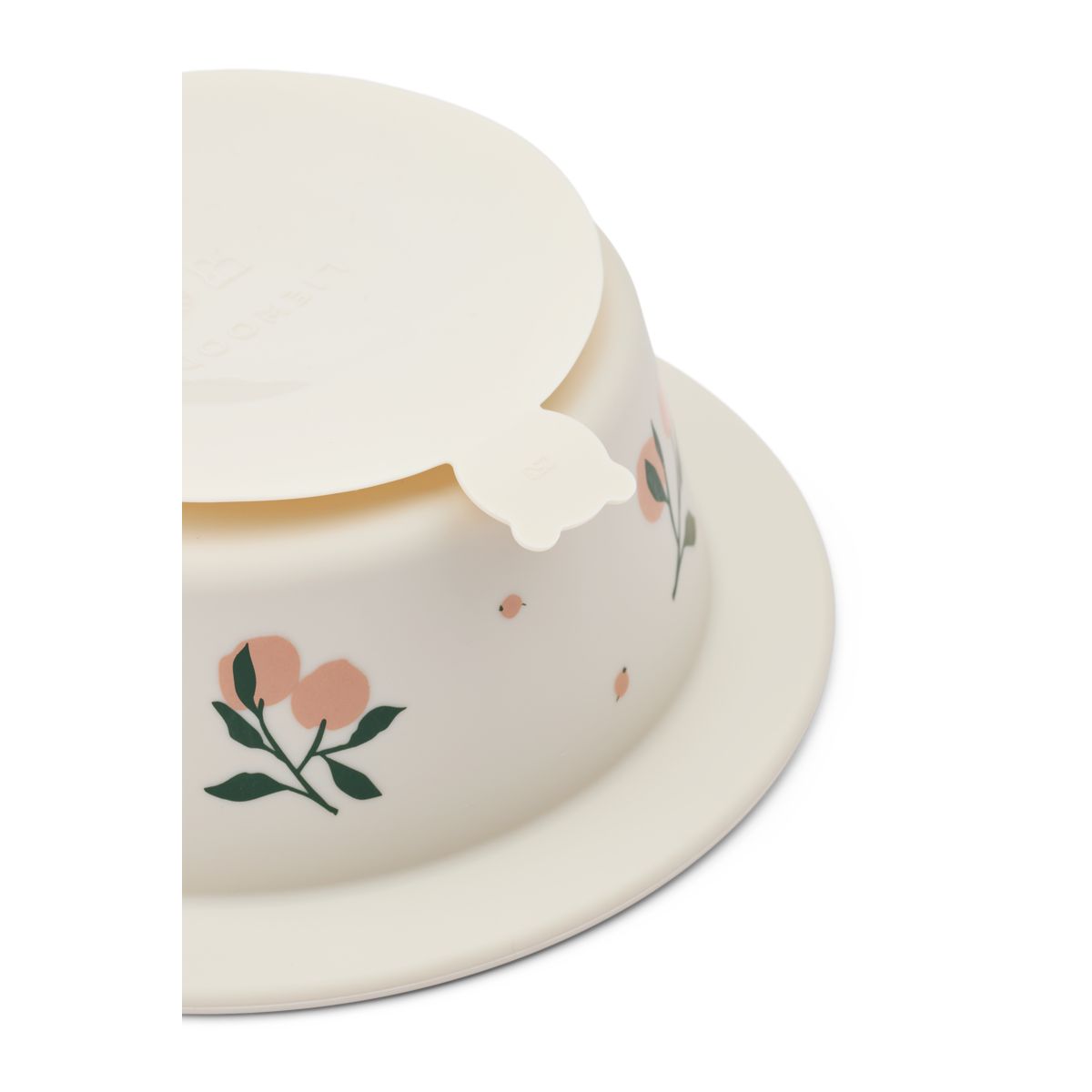 Liewood Peony Printed Suction Bowl 2-Pack - Peach / Sea shell - BOWL