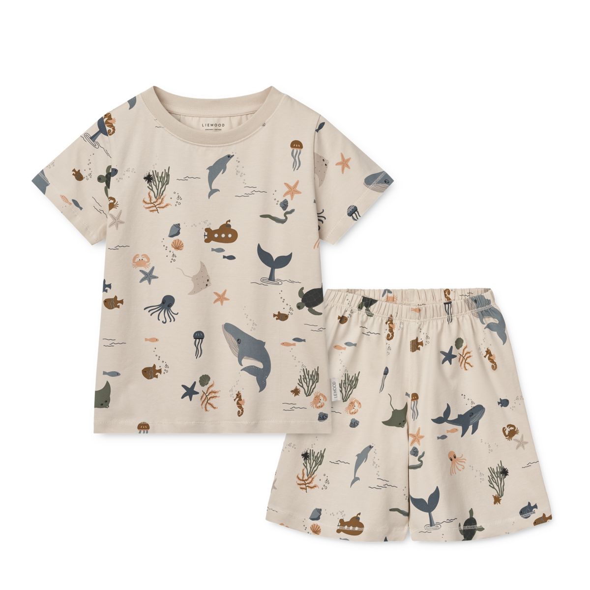 Liewood Ilford Printed Set - Sea creature / Sandy - TSHIRT