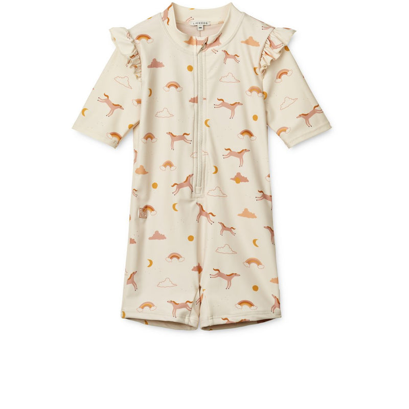 Liewood Amel printed swim jumpsuit - Dream / Ecru - SWIMSUIT