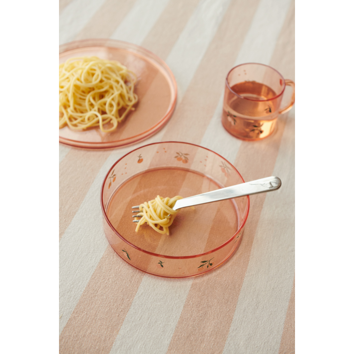 Liewood Siva Printed Tritan Tableware Set - Peach / Sea shell - TABLEWARE SET