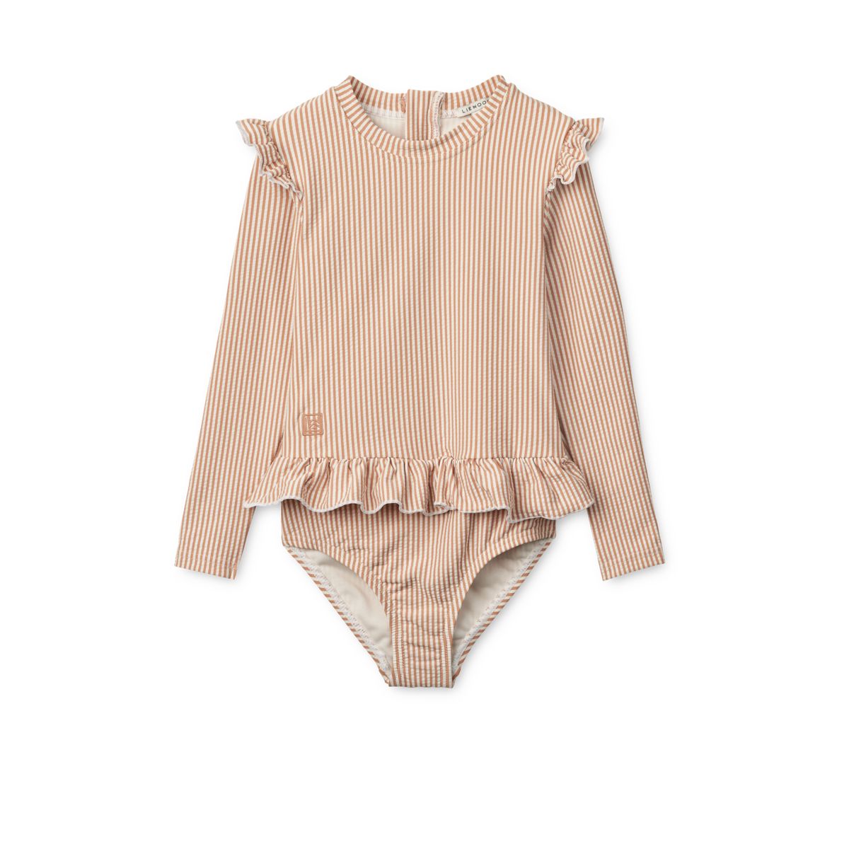 Liewood Sille Seersucker Swimsuit - Y/D stripe Pale tuscany / Creme de la creme - SWIMSUIT